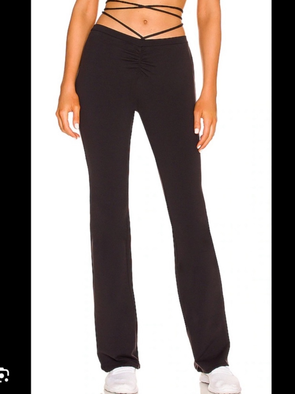 Alo Airbrush High Waist Cinch Flare Legging in black size medium